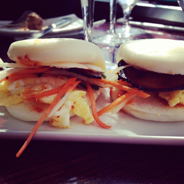Bacon and Scrambled egg steam buns